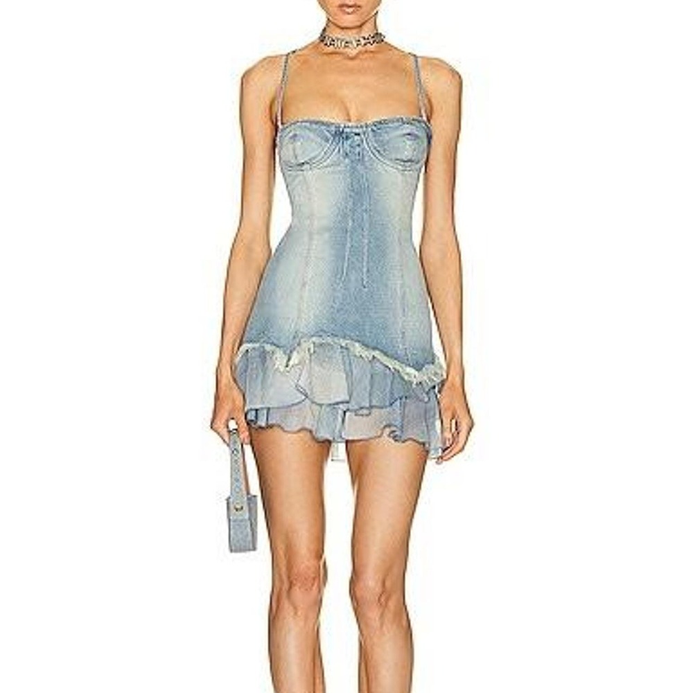 Bluemarine Runway Denim Mini Dress